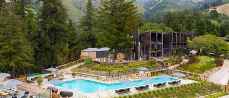 2 outdoor pools, pool umbrellas, sun loungers