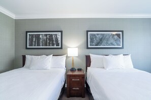 In-room safe, desk, laptop workspace, blackout curtains