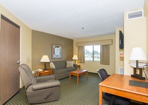 Desk, laptop workspace, blackout curtains, soundproofing