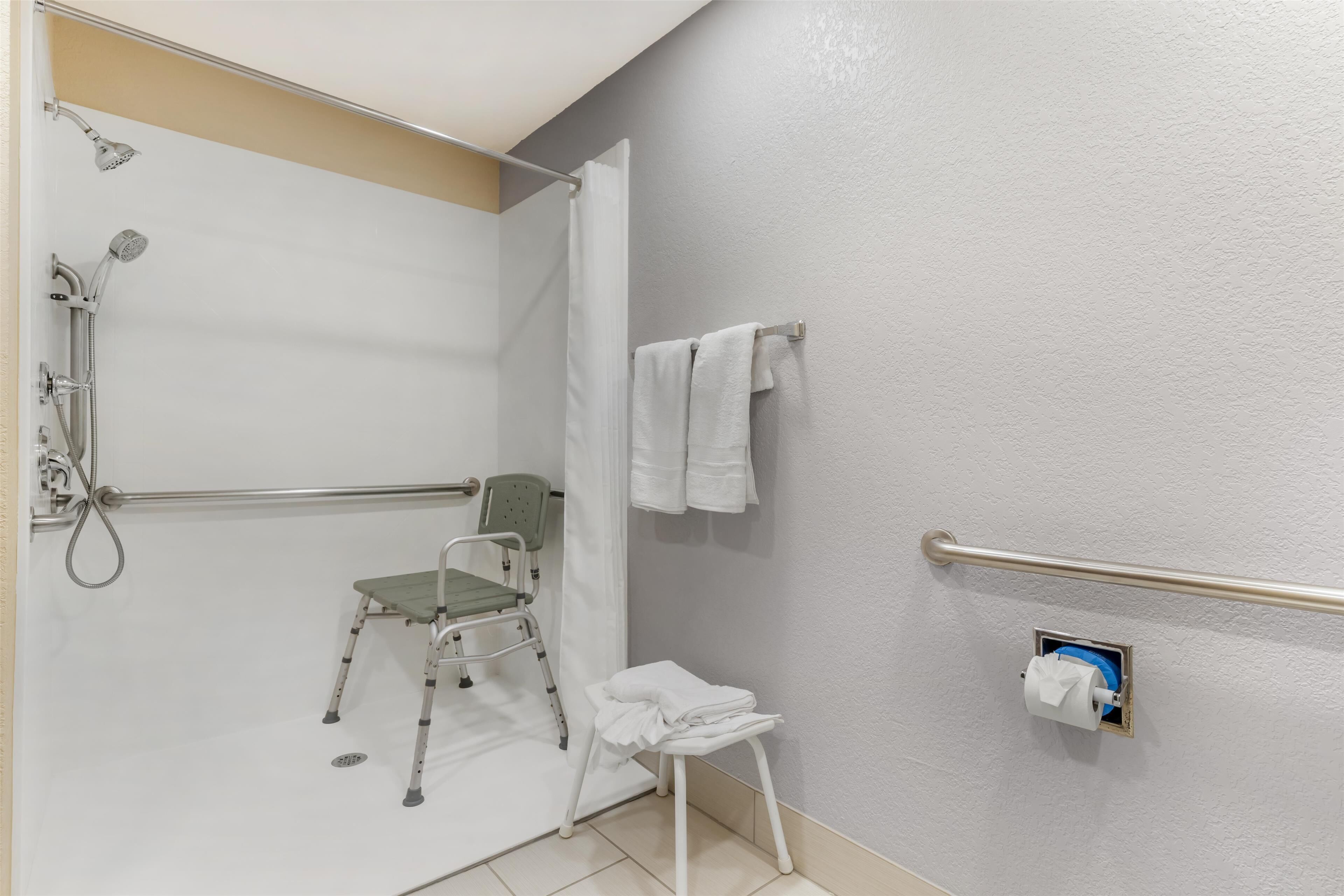 free toiletries, hair dryer, towels, soap