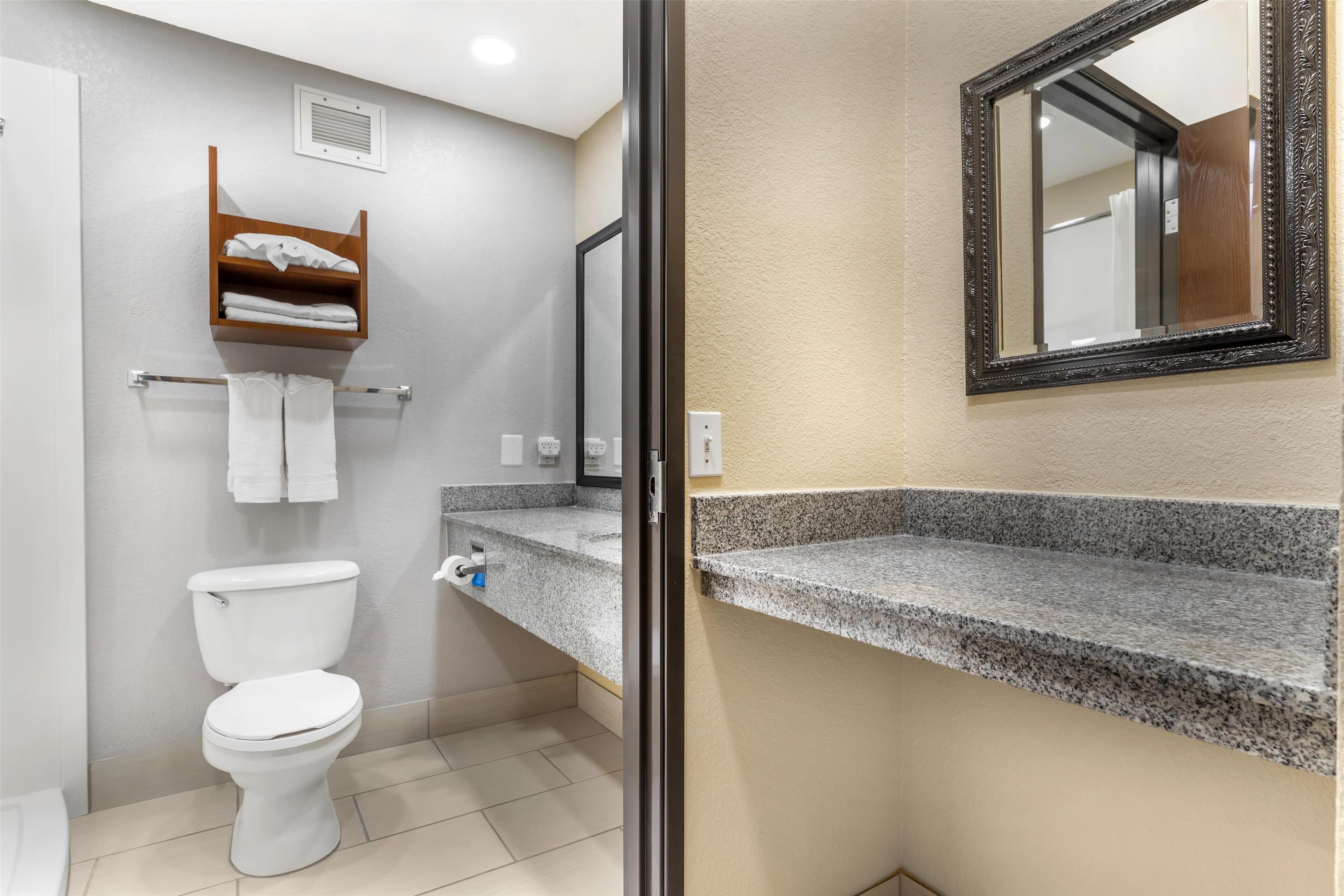 free toiletries, hair dryer, towels, soap