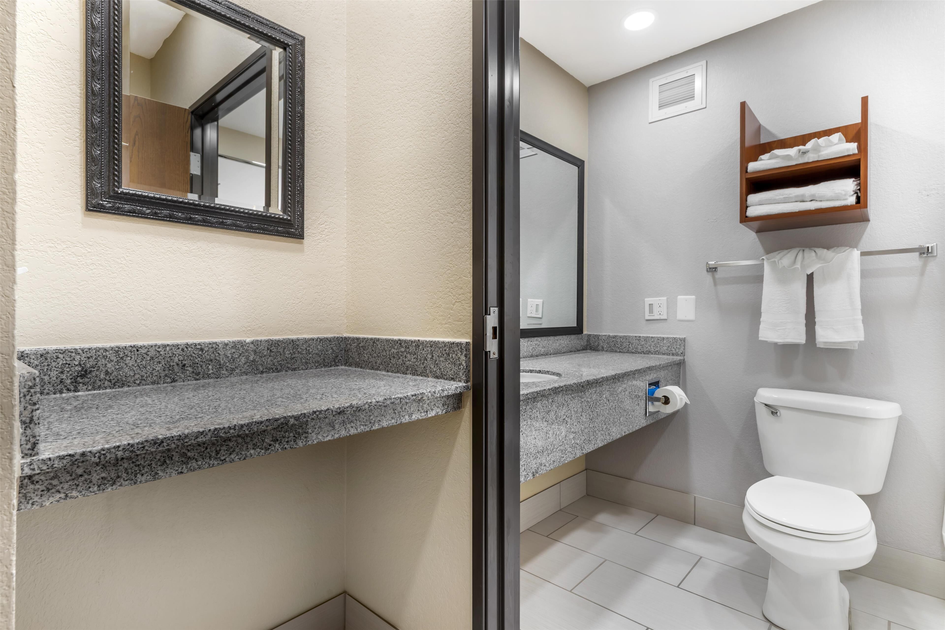 free toiletries, hair dryer, towels, soap