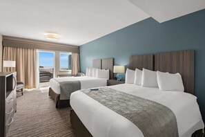 Standard Room, 2 Queen Beds, Balcony, Partial Ocean View (Shower Only)