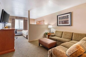 Executive Suite, 1 King Bed, Non Smoking, Refrigerator & Microwave | Desk, laptop workspace, iron/ironing board, free WiFi