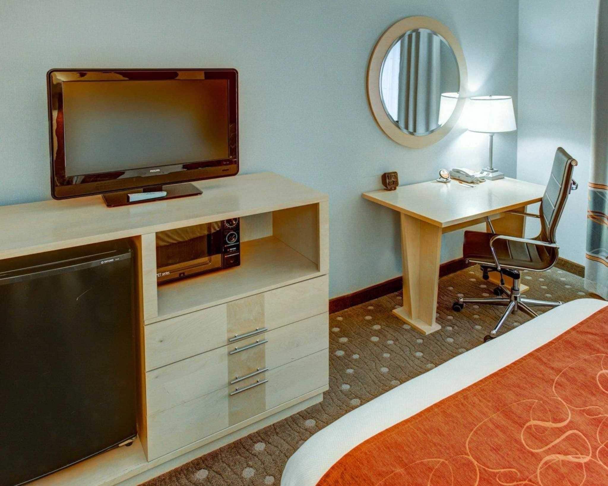 in-room safe, desk, blackout curtains, iron/ironing board