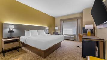 Suite, 1 King Bed, Accessible, Non Smoking | In-room safe, desk, blackout drapes, iron/ironing board