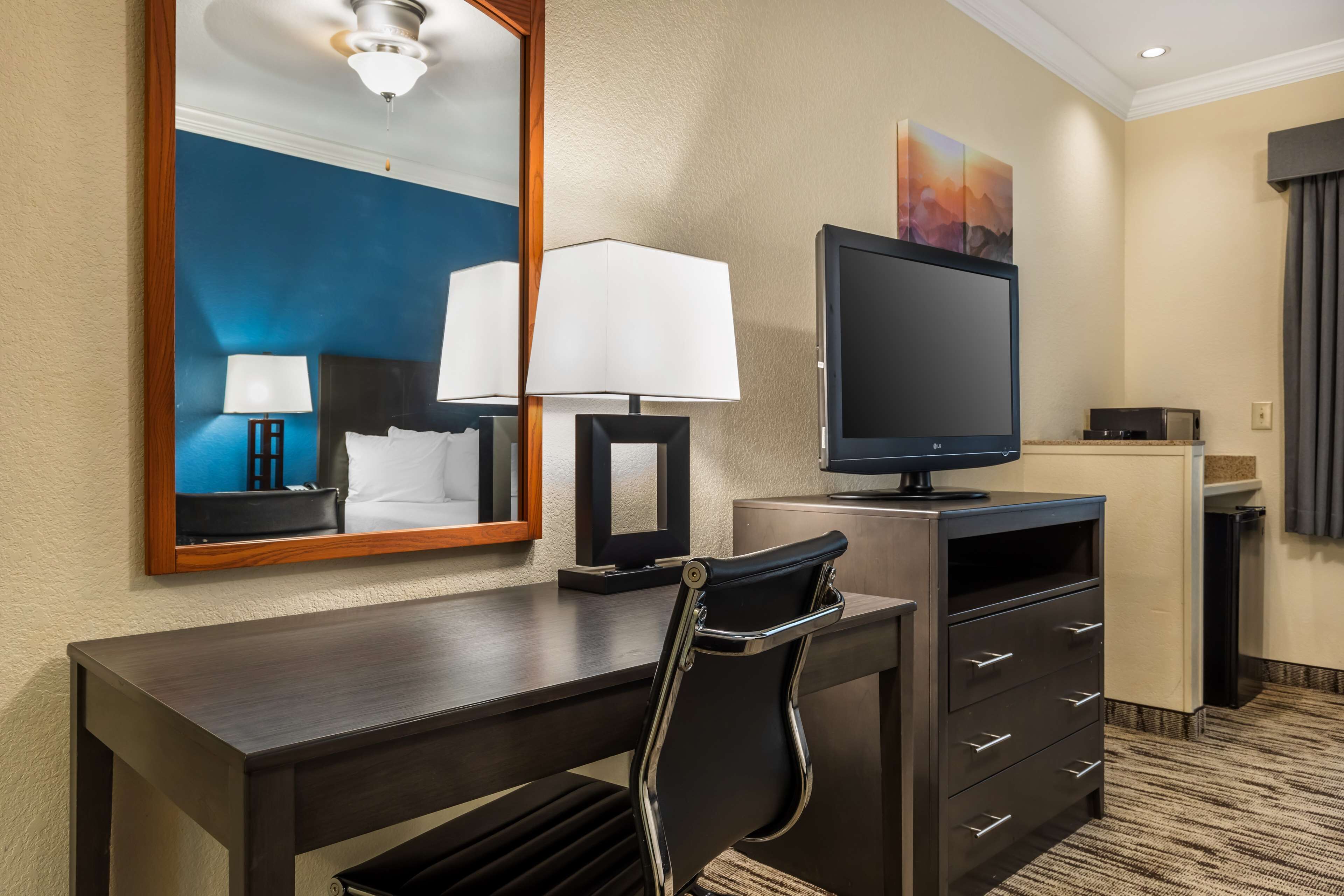 standard room, 2 queen beds, non smoking, refrigerator & microwave | 1 bedroom, desk, laptop workspace, blackout curtains