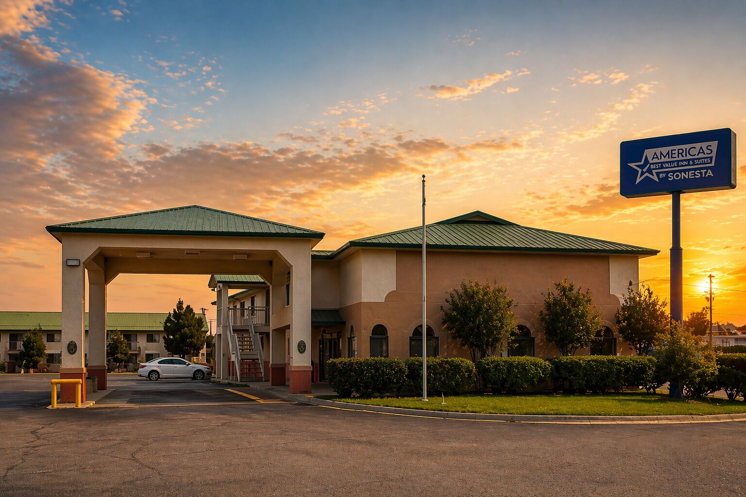 Vista frontal de la propiedad