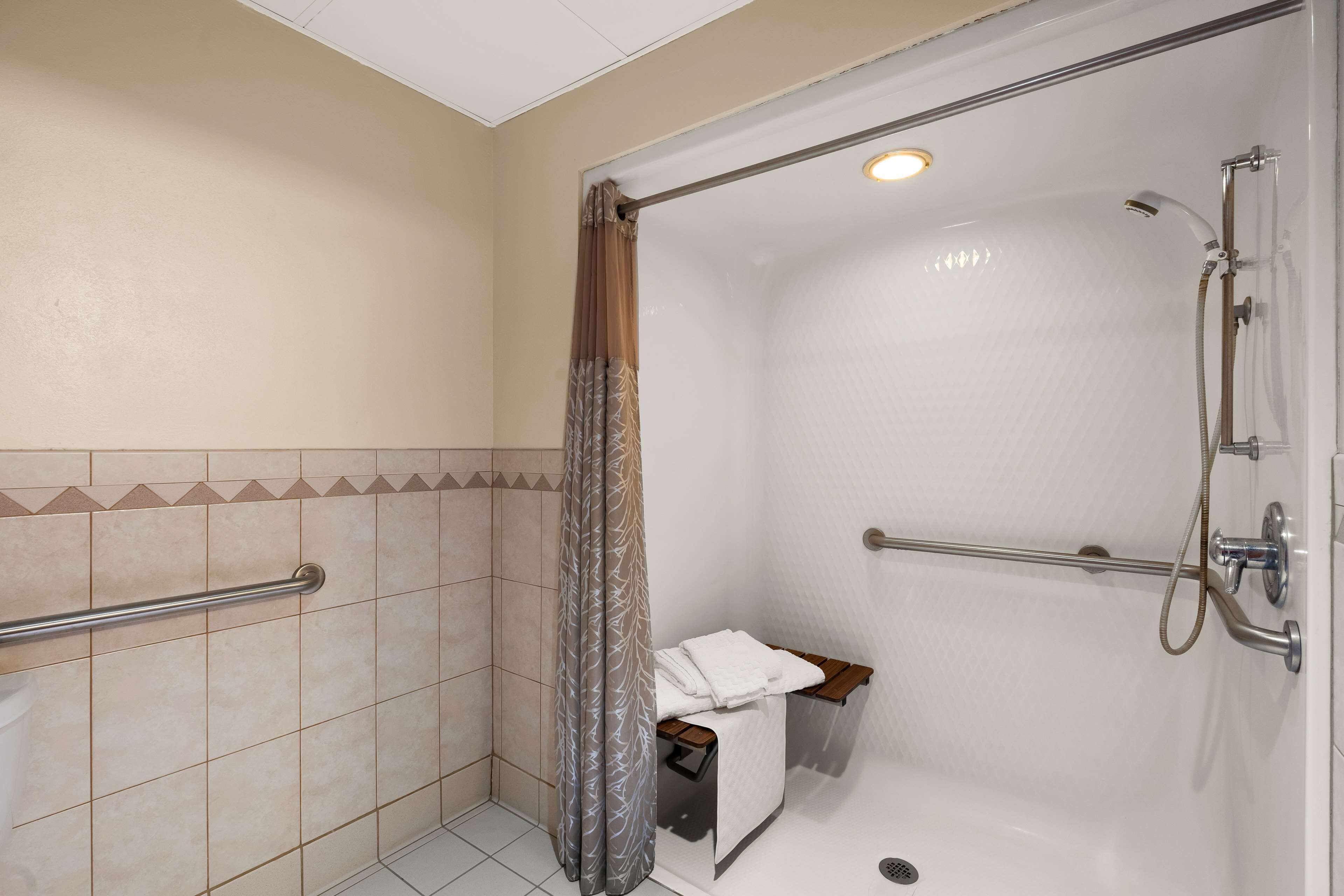 free toiletries, hair dryer, towels