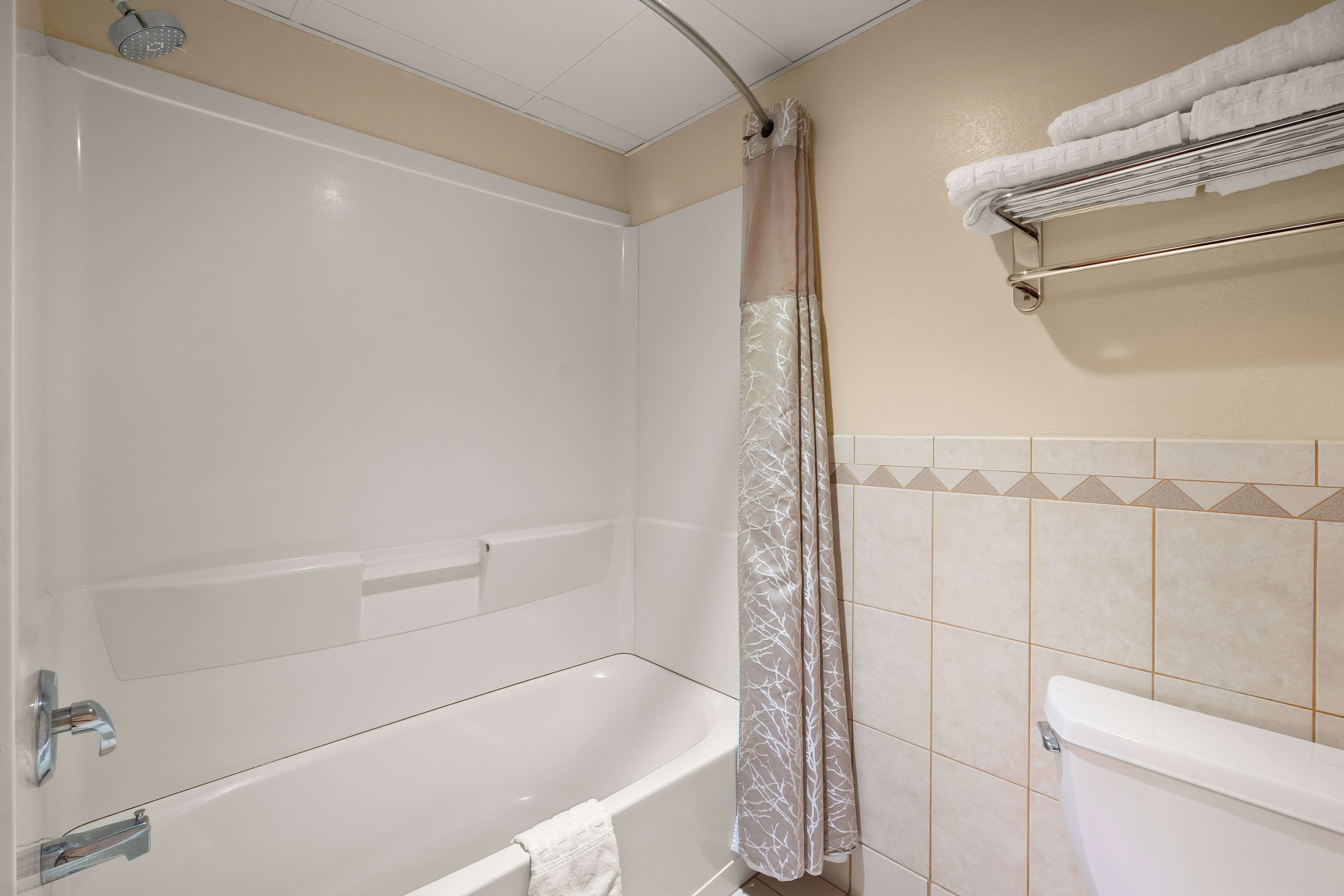 free toiletries, hair dryer, towels