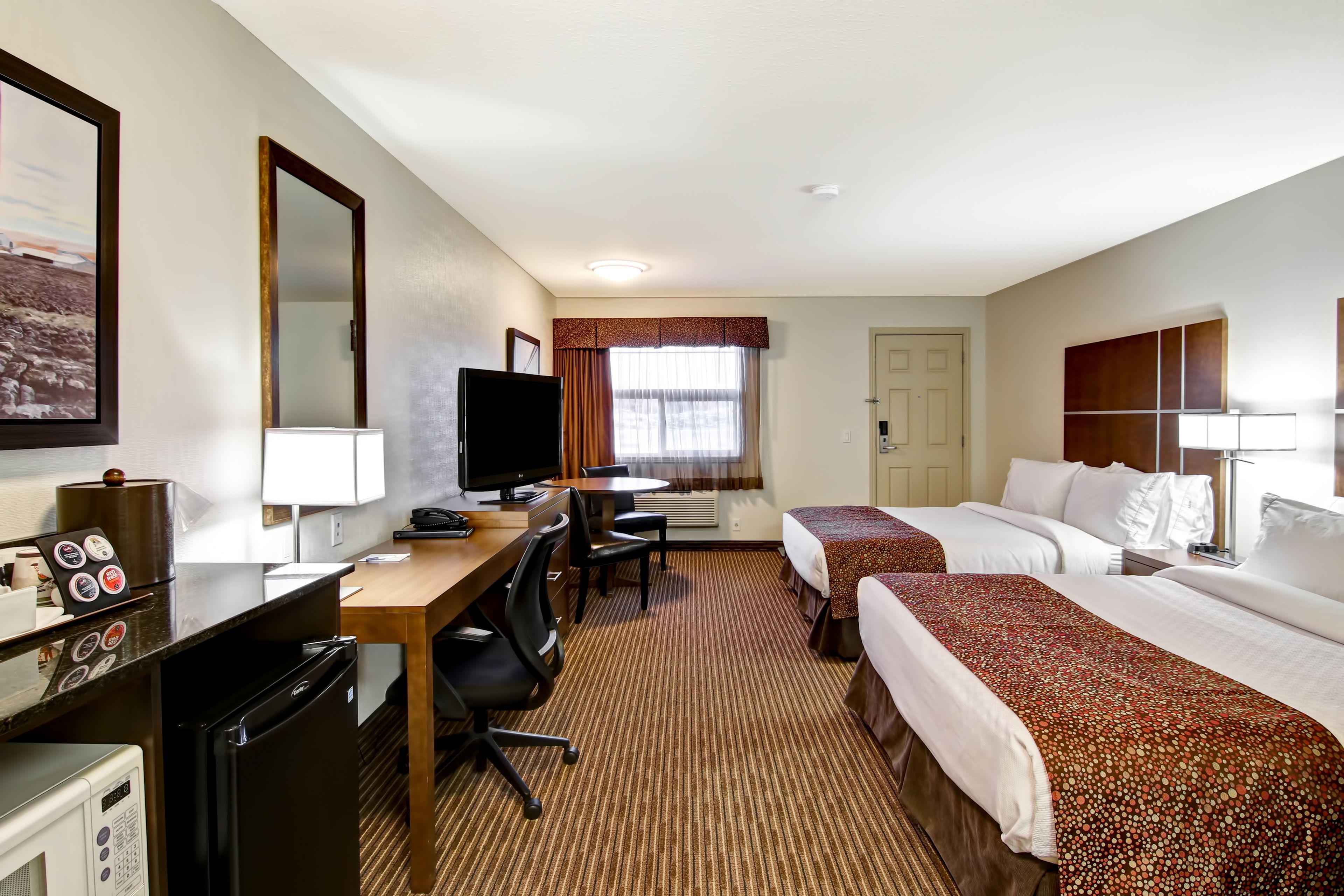 hypo-allergenic bedding, in-room safe, desk, iron/ironing board