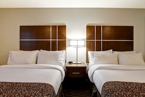 Hypo-allergenic bedding, in-room safe, desk, iron/ironing board