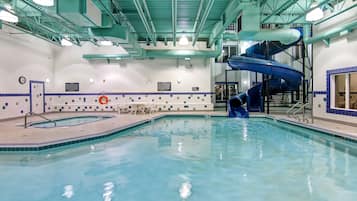 Indoor pool, pool loungers