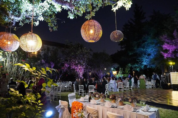 Outdoor wedding area