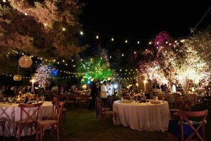 Área externa para casamento