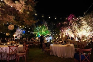 Outdoor wedding area