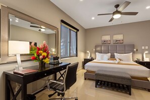 Premium Room, 1 King Bed, Non Smoking, Refrigerator & Microwave | In-room safe, desk, laptop workspace, blackout curtains