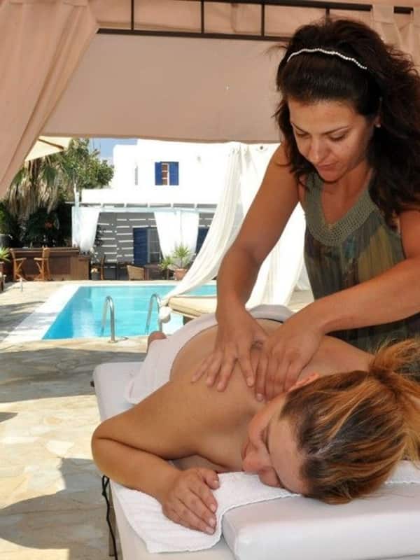Espace de soins pour les couples, soins corporels, massages sur la plage