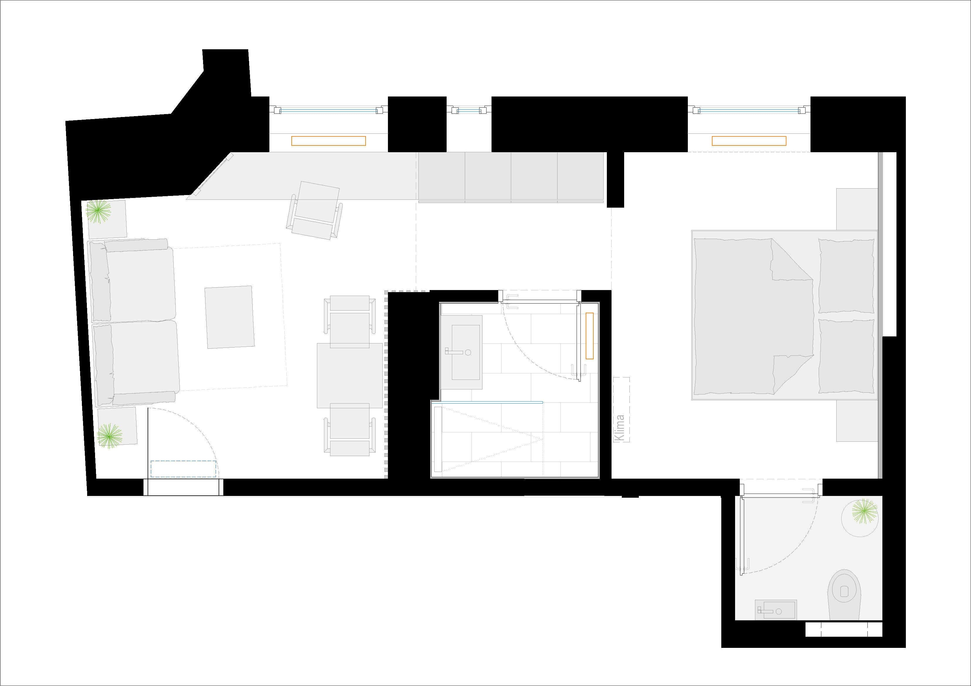 suite with separately living area | floor plan