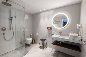 Free toiletries, hair dryer, towels