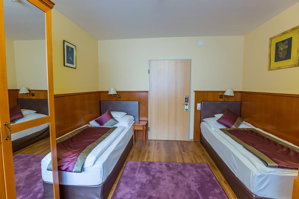 Standard Room without Air-Conditioning, 2 Twin Beds, Accessible | 免费 WiFi、床单