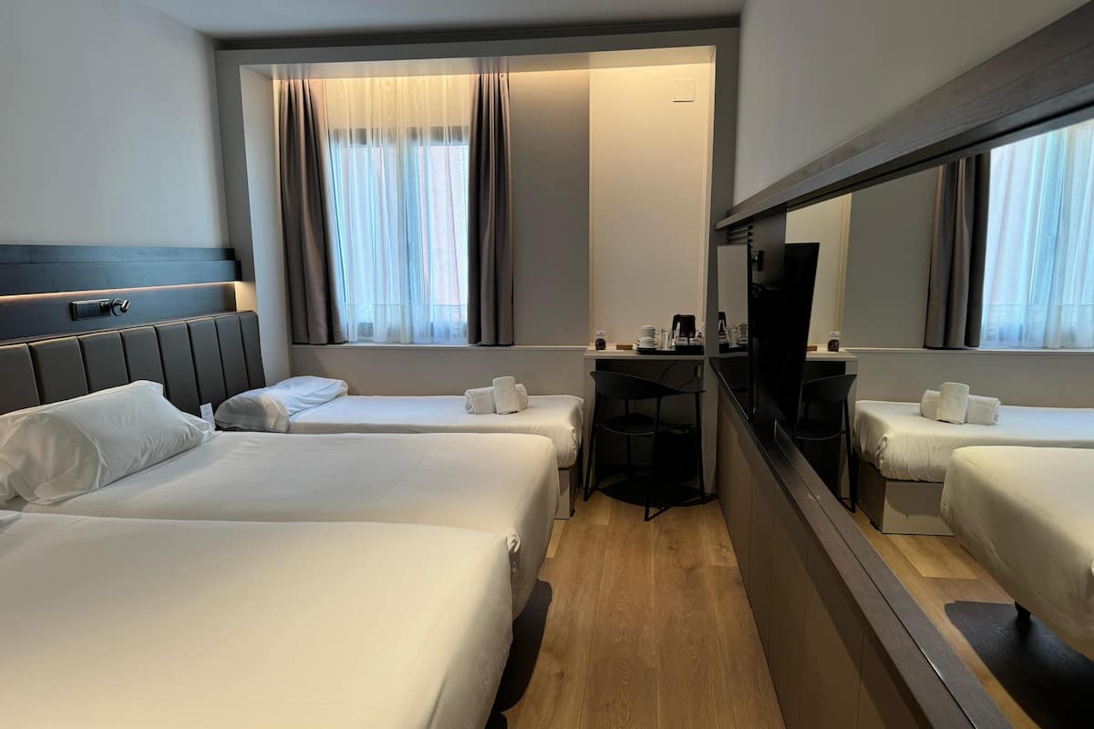 雙床房 (with extra bed) | 迷你吧、客房內保險箱、書桌、筆電工作空間