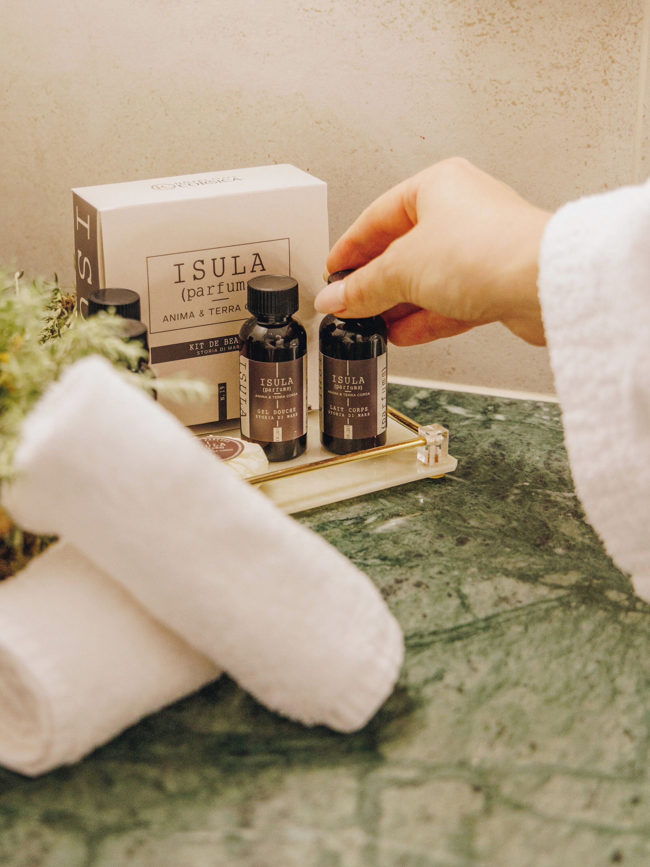 eco-friendly toiletries, hair dryer, bathrobes, slippers