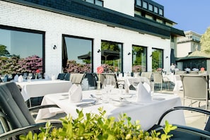 Outdoor banquet area