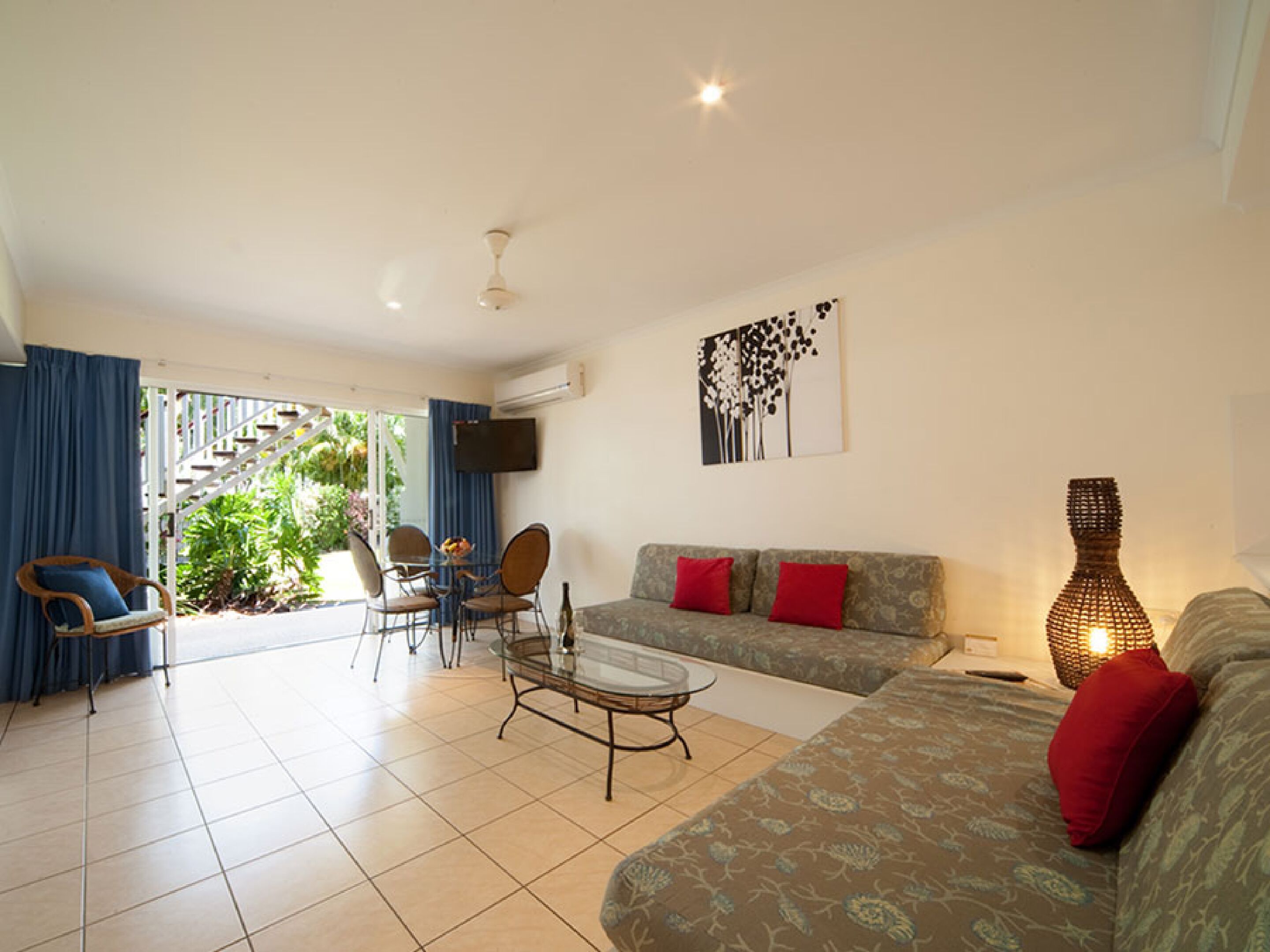 Two Bedroom Apartment | Living room | 30-inch LCD TV with digital channels, foosball, table tennis