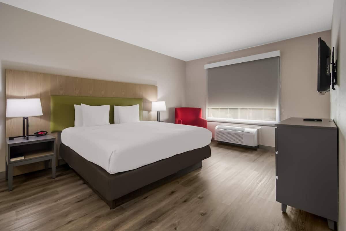 1 slaapkamer, een bureau, een strijkplank/strijkijzer, gratis babybedden