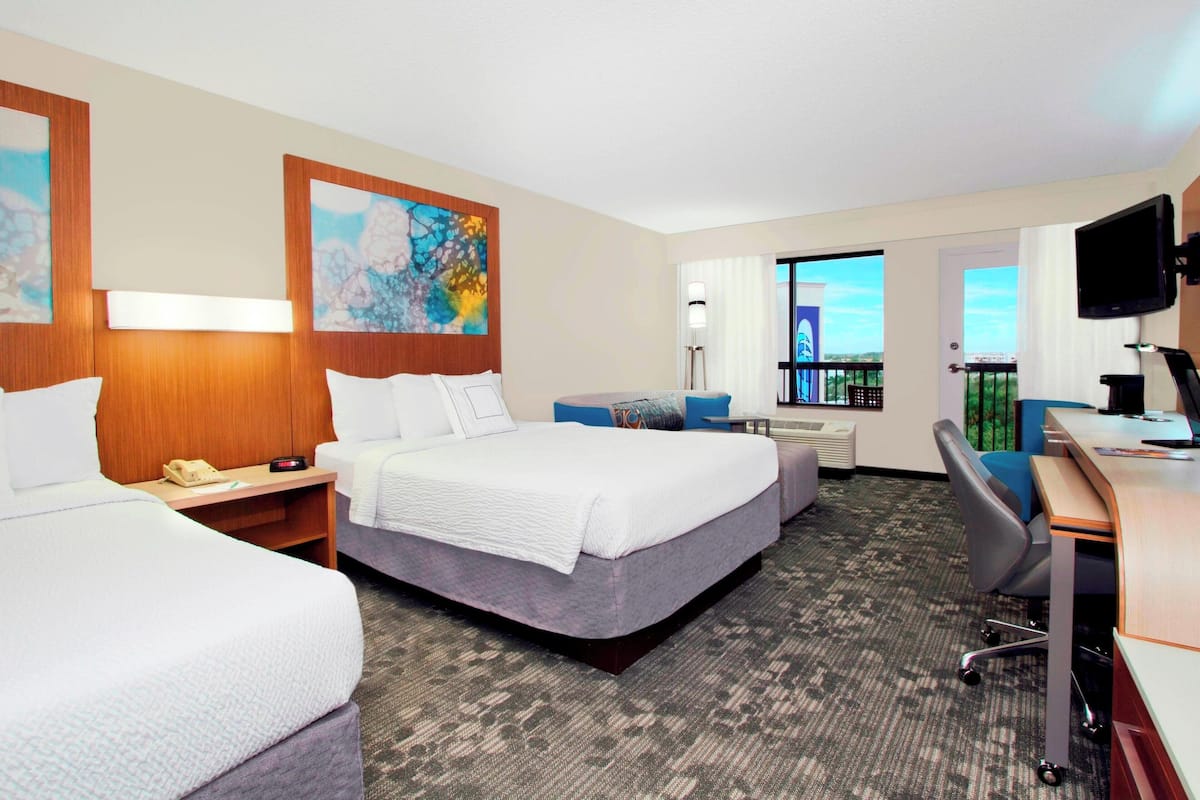 Room, Multiple Beds, Non Smoking, Balcony | 1 bedroom, in-room safe, desk, laptop workspace