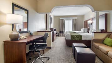 Suite, 2 Queen Beds with Sofabed, Non-Smoking | In-room safe, desk, laptop workspace, iron/ironing board