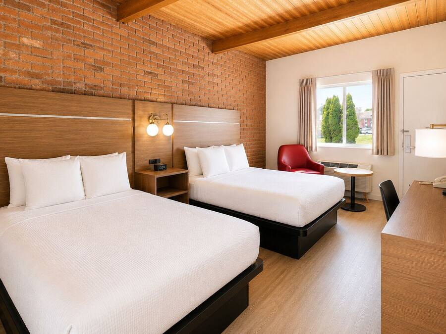 Standaard kamer, 2 queensize bedden | Luxe beddengoed, een bureau, een laptopwerkplek