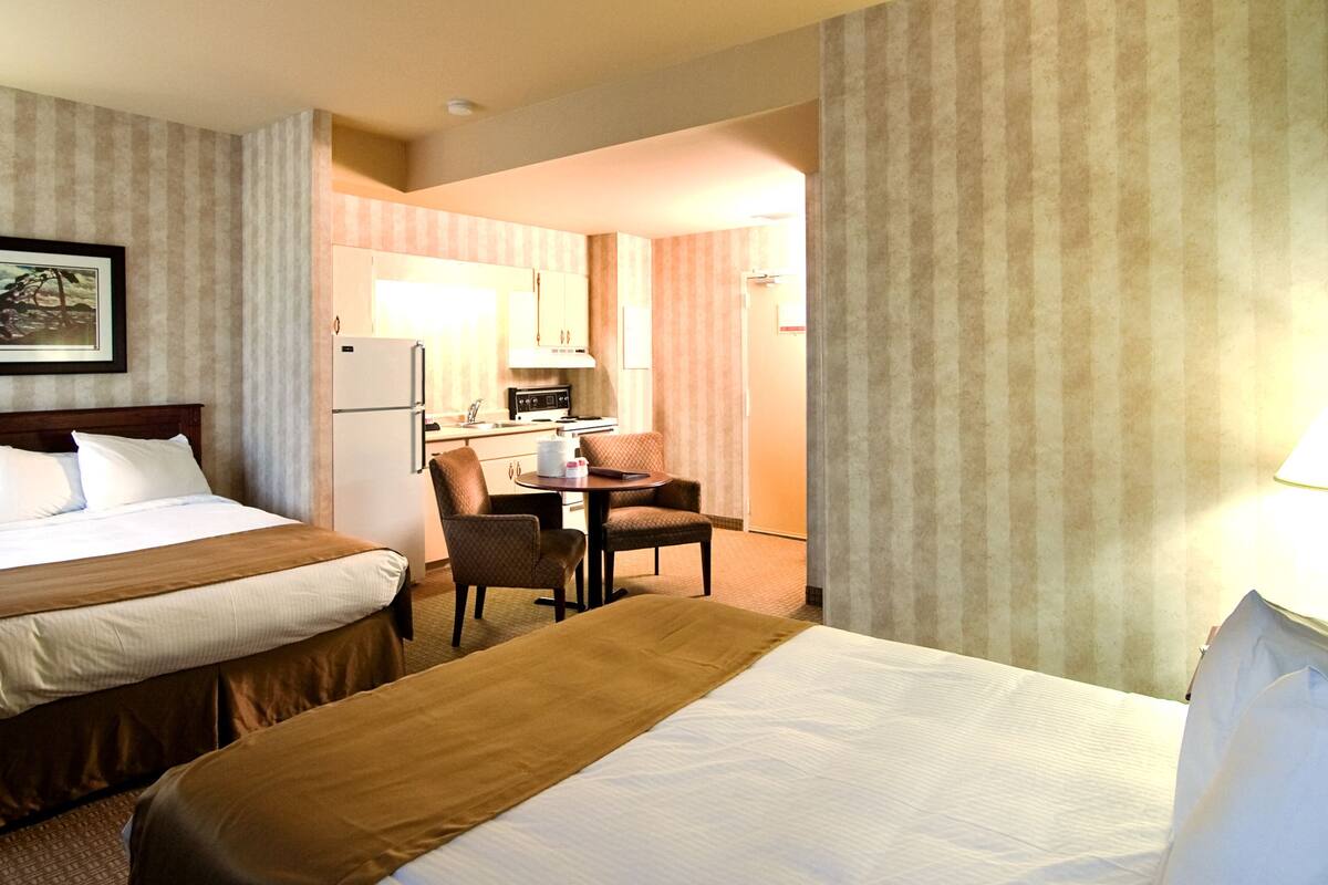 efficiency, room, 2 queen beds, non smoking | desk, laptop workspace, blackout curtains, soundproofing