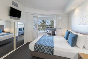 Sea View One Bedroom Apartment | Iron/ironing board, free cribs/infant beds, rollaway beds, bed sheets