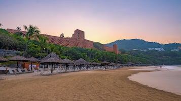 Aan een privéstrand