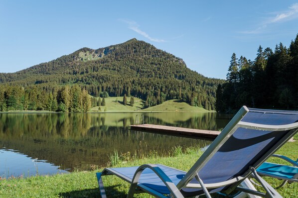 Private beach, sun-loungers, beach umbrellas, beach towels