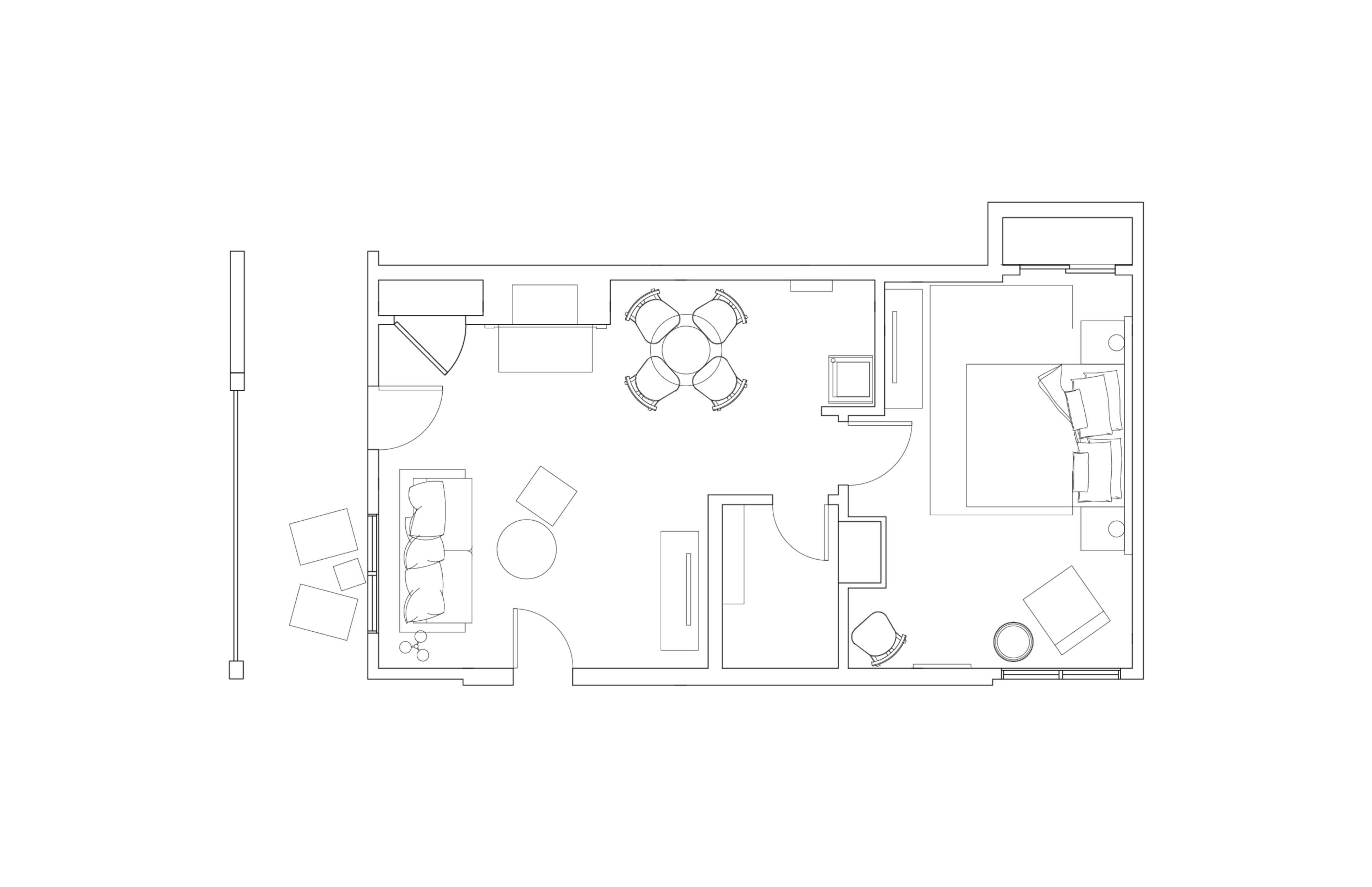 Suite, 1 cama de matrimonio grande con sofá cama, chimenea | Sábanas de algodón egipcio y ropa de cama de alta calidad