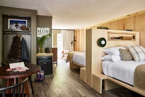 Double Queen w/ Deck | 1 bedroom, blackout curtains, free WiFi, bed sheets