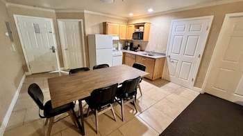 House | Private kitchen | Fridge, microwave, coffee/tea maker, toaster at Yosemite View Lodge