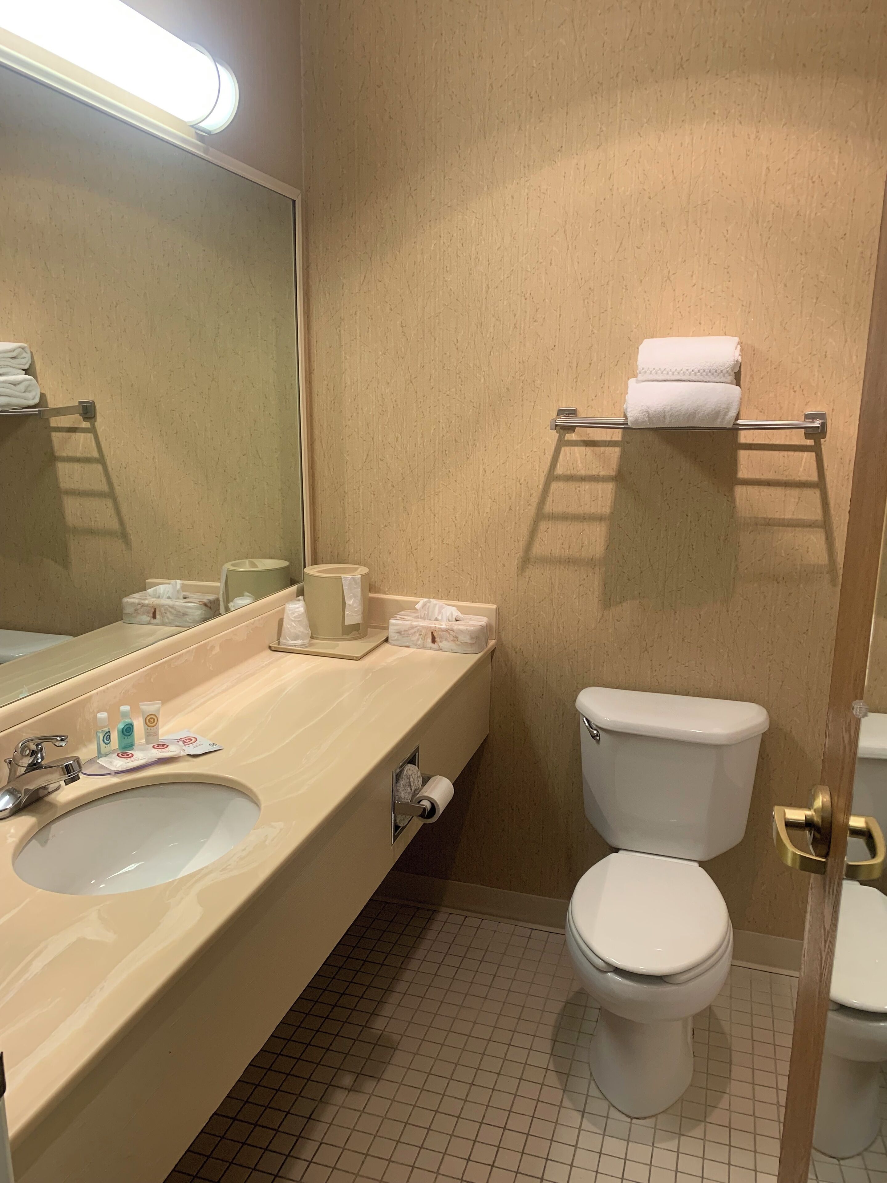 free toiletries, hair dryer, towels, soap