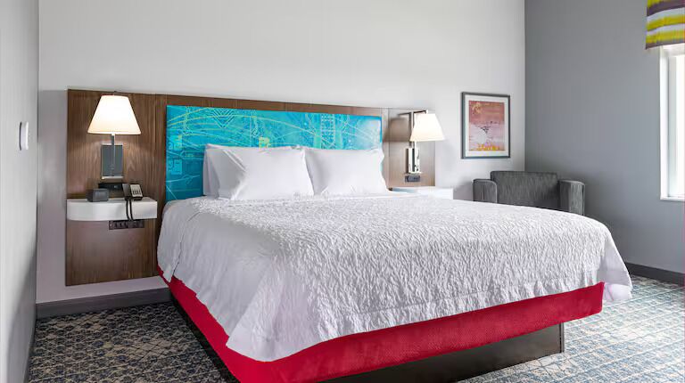 Room, 1 King Bed with Sofa bed, Refrigerator & Microwave
