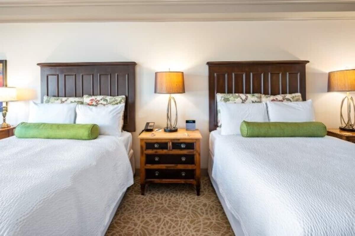 Deluxe Room, 2 Double Beds, Courtyard View | Premium bedding, down comforters, pillowtop beds, minibar