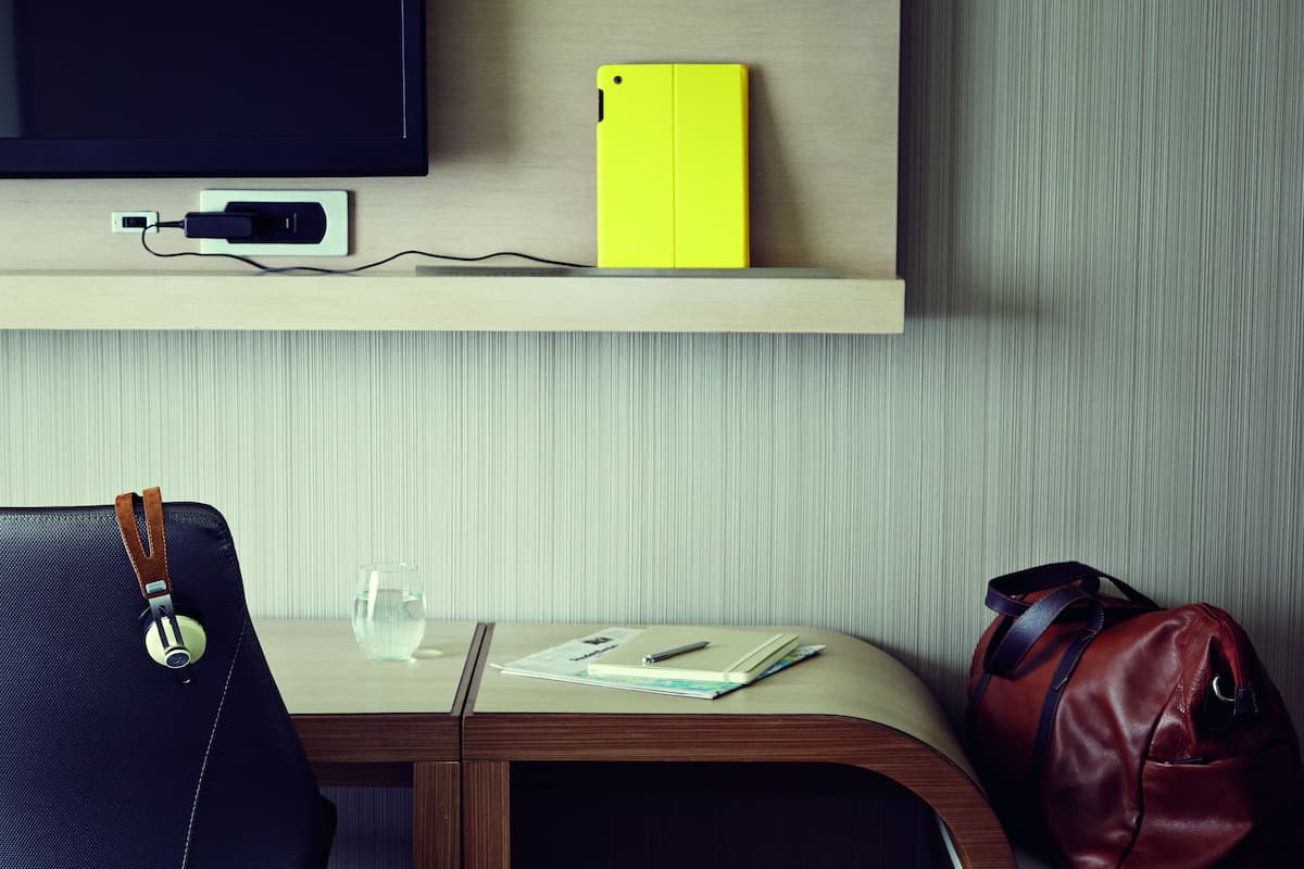 Hypo-allergenic bedding, desk, blackout curtains, iron/ironing board