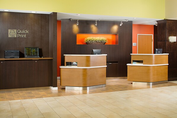 Mostrador para check-in y check-out