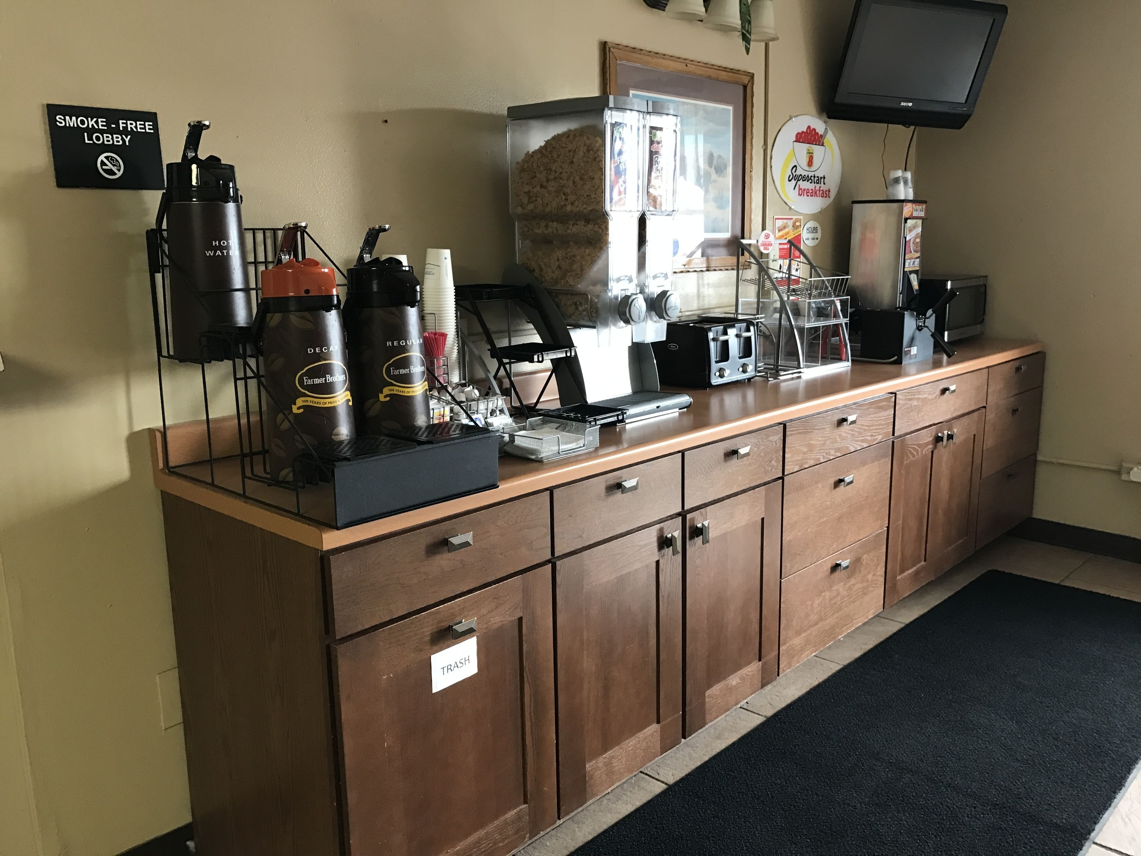 Free daily on-the-go breakfast 