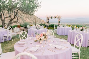 Outdoor wedding area