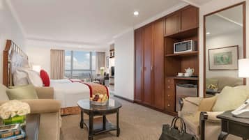 In-room safe, desk, laptop workspace, blackout drapes