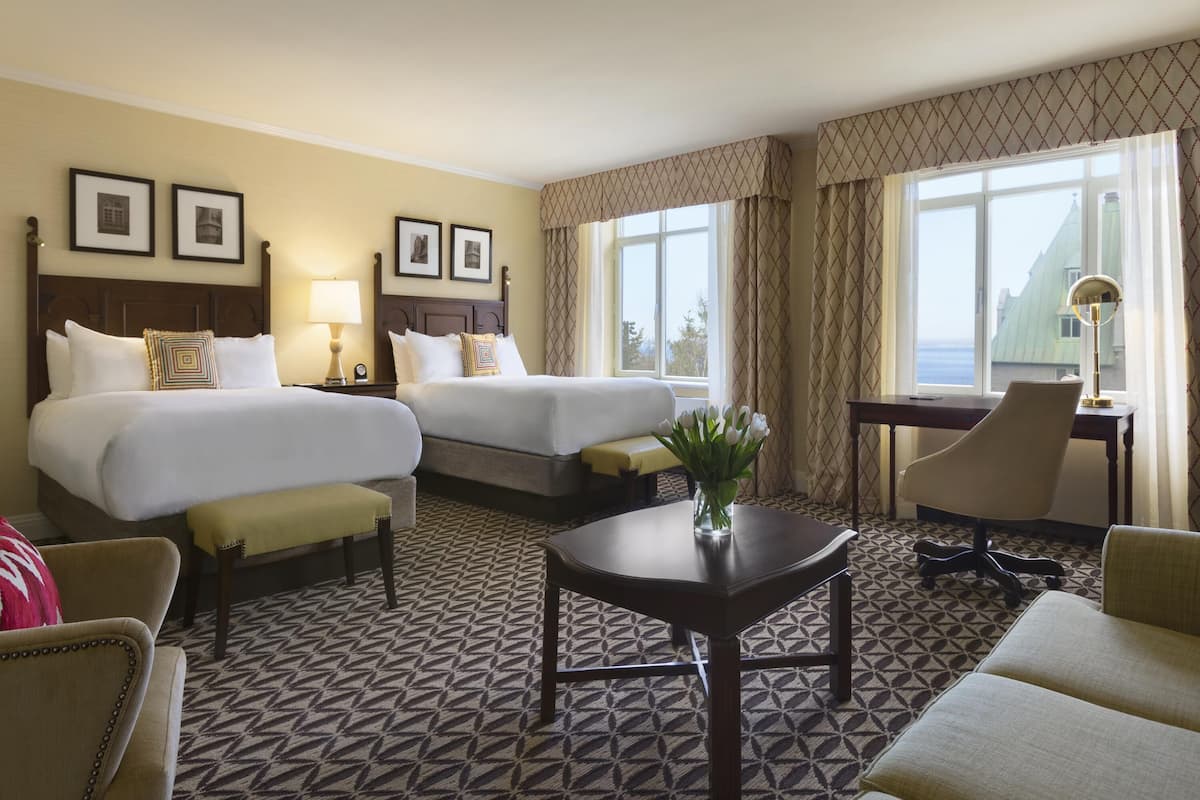 Deluxe Double Room, Multiple Beds, Non Smoking | Hypo-allergenic bedding, pillow-top beds, minibar, in-room safe