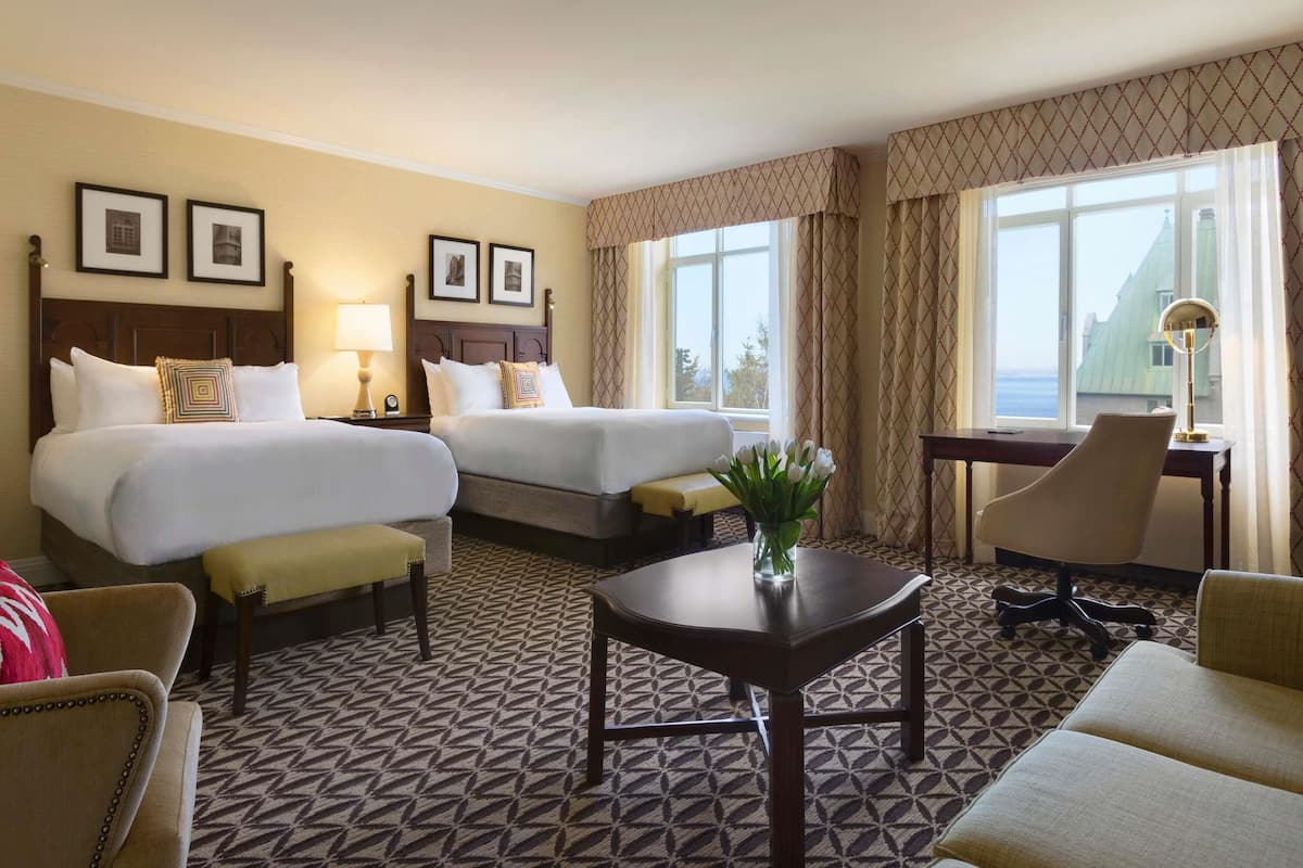 Deluxe Double Room, Multiple Beds, Non Smoking | Hypo-allergenic bedding, pillowtop beds, minibar, in-room safe